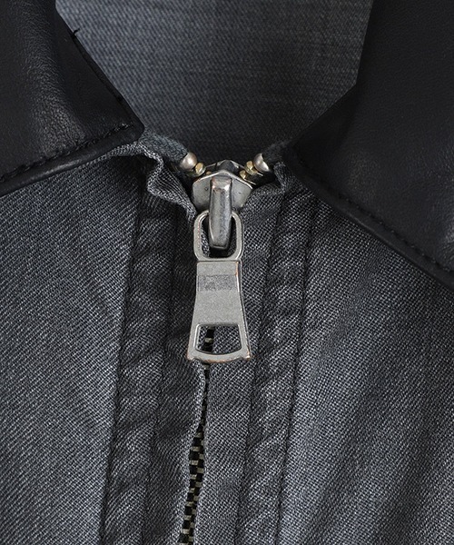 marka（マーカ）の「marka / マーカ：WORK JACKET -WASHABLE 2/72 WOOL GABARDINE PIGMENT PRINT-：M26A03BL01C[COR]（ブルゾン・メンズ・チャコールグレー・2(M)）」の3枚目の写真