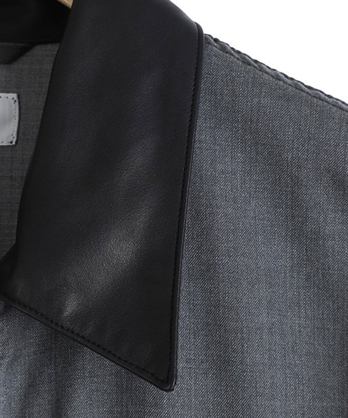 marka（マーカ）の「marka / マーカ：WORK JACKET -WASHABLE 2/72 WOOL GABARDINE PIGMENT PRINT-：M26A03BL01C[COR]（ブルゾン・メンズ・チャコールグレー・2(M)）」の4枚目の写真