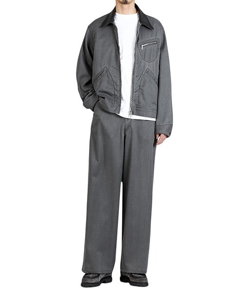 marka（マーカ）の「marka / マーカ：WORK JACKET -WASHABLE 2/72 WOOL GABARDINE PIGMENT PRINT-：M26A03BL01C[COR]（ブルゾン・メンズ・チャコールグレー・2(M)）」の14枚目の写真