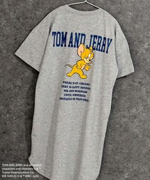 TOM&JERRY（トムアンドジェリー）の「【TOM&JERRY/トム＆ジェリー】コットン100% オーバーサイズ 半袖ワンピース（T26-05)（ワンピース）」