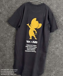 TOM&JERRY（トムアンドジェリー）の「【TOM&JERRY/トム＆ジェリー】コットン100% オーバーサイズ 半袖ワンピース（T26-05)（ワンピース）」