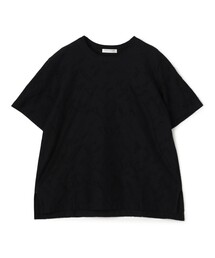 ジオメトリックカットジャージー クルーネックプルオーバー