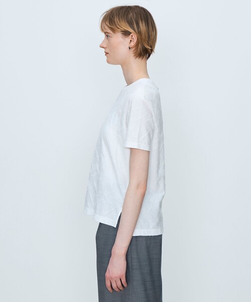 TOMORROWLAND collection(トゥモローランドコレクション)の「ジオメトリックカットジャージー クルーネックプルオーバー(Tシャツ/カットソー・レディース・ブラック/ホワイト・S)」の5枚目の写真
