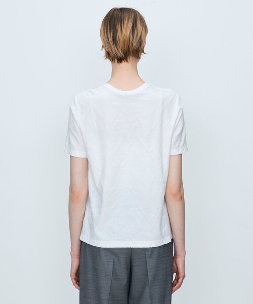 TOMORROWLAND collection(トゥモローランドコレクション)の「ジオメトリックカットジャージー クルーネックプルオーバー(Tシャツ/カットソー・レディース・ブラック/ホワイト・S)」の6枚目の写真