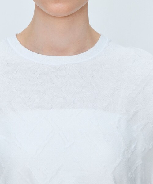 TOMORROWLAND collection(トゥモローランドコレクション)の「ジオメトリックカットジャージー クルーネックプルオーバー(Tシャツ/カットソー・レディース・ブラック/ホワイト・S)」の7枚目の写真