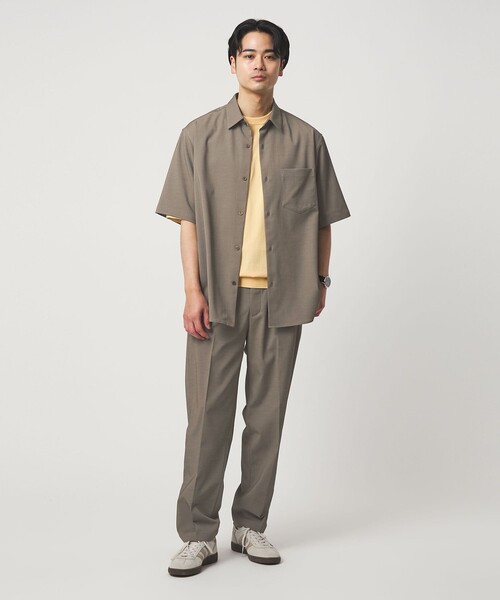 green label relaxing(グリーンレーベルリラクシング)の「ポリエステル ドビー ジャストルーズ 半袖 シャツ -接触冷感・吸水速乾・ストレッチ-(シャツ/ブラウス・メンズ・モカ/ダークグレー/ロイヤルブルー・XL/M/L/S)」の6枚目の写真