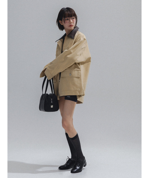 ANNEHEARTS(アンハーツ)の「Signature Logo Overfit Work Jacket_BEIGE(デニムジャケット・レディース・その他・SMALL/MEDIUM)」の4枚目の写真