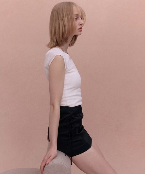 EIMY ISTOIRE(エイミーイストワール)の「PAPILLON MONOGRAM KNIT TOP(ニット/セーター・レディース・ライトピンク/ブラック/ライトグレー/ホワイト・F)」の8枚目の写真