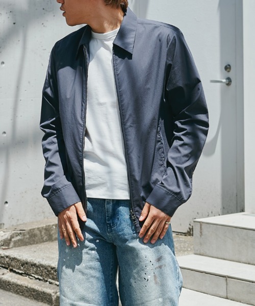 CONZ(コンズ)の「fitted zip up shirt/冷房対策/ジップシャツ/NVRFRGT(シャツ/ブラウス・メンズ・ブラック/チャコールグレー/ベージュ・1/2/3)」の3枚目の写真
