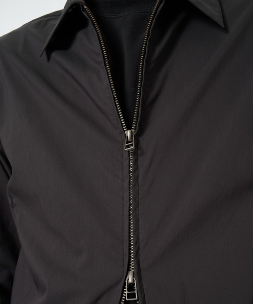 CONZ(コンズ)の「fitted zip up shirt/冷房対策/ジップシャツ/NVRFRGT(シャツ/ブラウス・メンズ・ブラック/チャコールグレー/ベージュ・1/2/3)」の16枚目の写真