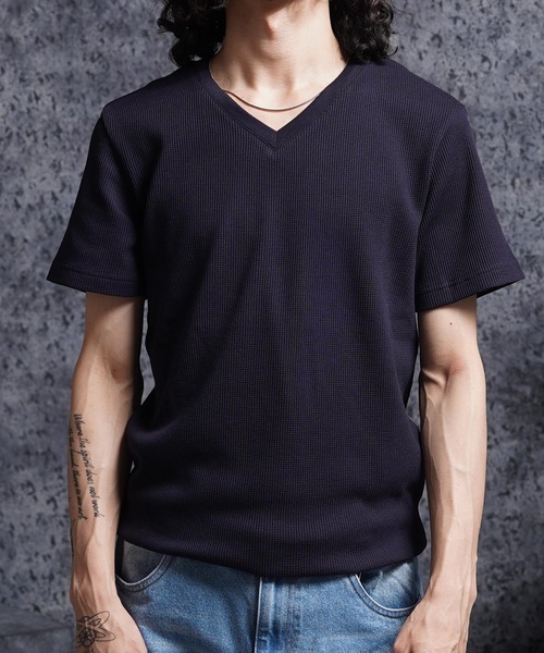 セール】レギュラーフィット サーマル Vネック Tee / Regular Fit
