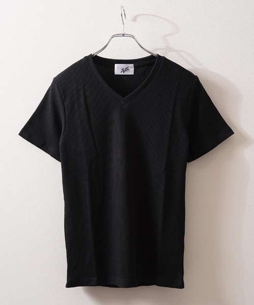1111clothing(ワンフォークロージング)の「レギュラーフィット サーマル Vネック Tee / Regular Fit Thermal V-Neck T-Shirt(Tシャツ/カットソー・メンズ・グレー/ネイビー/カーキ/ブラック・L/XL/M)」の6枚目の写真