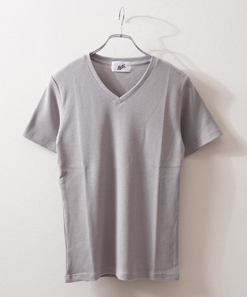 1111clothing(ワンフォークロージング)の「レギュラーフィット サーマル Vネック Tee / Regular Fit Thermal V-Neck T-Shirt(Tシャツ/カットソー・メンズ・グレー/ネイビー/カーキ/ブラック・L/XL/M)」の14枚目の写真