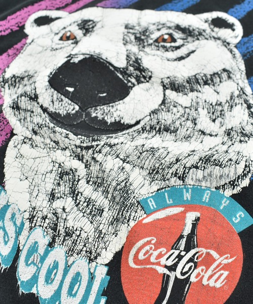 Coca Cola(コカコーラ)の「【USED】90’s Coca-Cola “POLAR BEAR” ロゴTシャツ USA製(Tシャツ/カットソー・メンズ・ブラック・X-LARGE)」の2枚目の写真
