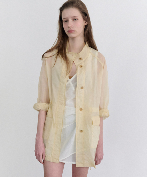 ANDNEEDS（アンドニーズ）の「Vero sheer half jacket (butter)（その他アウター・レディース・その他・FREE）」の2枚目の写真