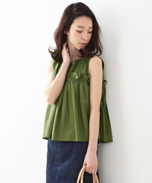 Ray BEAMS | 【◇【ラブリ着用】Ray BEAMS / ヨーク ギャザー キリカエ ノースリーブ】(シャツ/ブラウス)