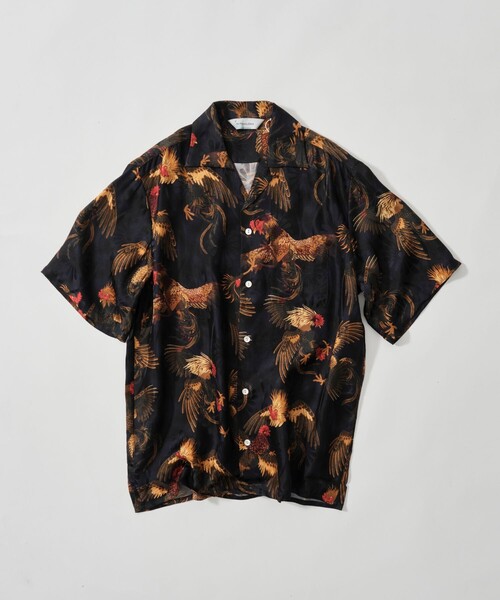 NIPOALOHA（ニポアロハ）の「【NIPOALOHA/二ポアロハ】SILK SHORT SLEEVE ALOHA SHIRT〈COCK FIGHTING/ BLACK BLUE〉（シャツ/ブラウス・メンズ・ブラック・S/M）」の9枚目の写真
