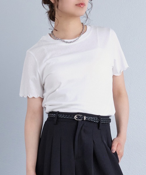 murea(ミュレア)の「メロウデザインクルーネック半袖Tシャツ(Tシャツ/カットソー・レディース・ブラック/ホワイト/チャコールグレー・FREE)」の19枚目の写真