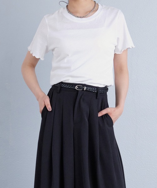 murea(ミュレア)の「メロウデザインクルーネック半袖Tシャツ(Tシャツ/カットソー・レディース・ブラック/ホワイト/チャコールグレー・FREE)」の22枚目の写真