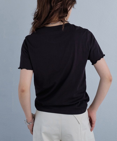 murea(ミュレア)の「メロウデザインクルーネック半袖Tシャツ(Tシャツ/カットソー・レディース・ブラック/ホワイト/チャコールグレー・FREE)」の5枚目の写真
