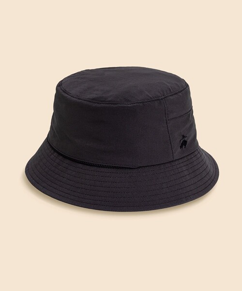 BROOKS BROTHERS(ブルックスブラザーズ)の「ポリエステル GFロゴ ブリーザブル レインハット(ハット・メンズ・ブラック・ONE SIZE)」の1枚目の写真