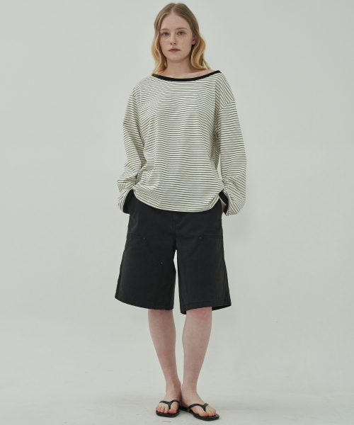 MOTT(モット)の「ボートネックオフロングスリーブリス-Ivory(Tシャツ/カットソー・レディース・その他・FREE)」の2枚目の写真