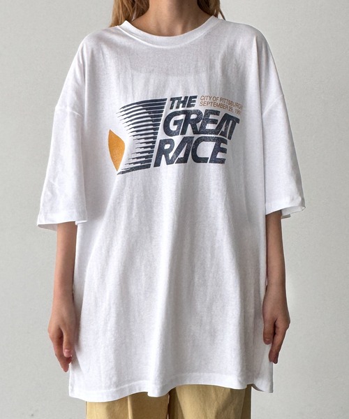 CANAL JEAN(キャナルジーン)の「Lakey Park GREAT RACE Tシャツ(Tシャツ/カットソー・レディース・カーキ/ホワイト・ONE SIZE)」の15枚目の写真