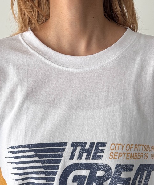 CANAL JEAN(キャナルジーン)の「Lakey Park GREAT RACE Tシャツ(Tシャツ/カットソー・レディース・カーキ/ホワイト・ONE SIZE)」の12枚目の写真