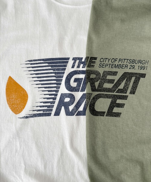 CANAL JEAN(キャナルジーン)の「Lakey Park GREAT RACE Tシャツ(Tシャツ/カットソー・レディース・カーキ/ホワイト・ONE SIZE)」の10枚目の写真