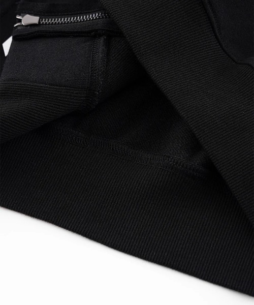 SUPPLIER(サプライヤー)の「A'GEM/9 × .kom 『SUPPLIER/サプライヤー』 Multiple Cross Leather Patch Zip Hoodie/マルチプルクロスレザーパッチジップパーカー(パーカー・メンズ・グレー/ブラック・L/XL)」の9枚目の写真