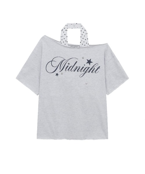 Midnight Move(ミッドナイトムーブ)の「Midnight Move/ドットレイヤードTシャツ(Tシャツ/カットソー・レディース・ホワイト/ネイビー・FREE)」の16枚目の写真