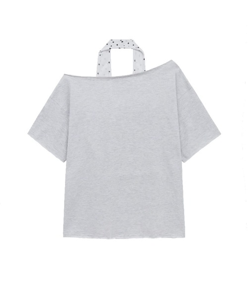 Midnight Move(ミッドナイトムーブ)の「Midnight Move/ドットレイヤードTシャツ(Tシャツ/カットソー・レディース・ホワイト/ネイビー・FREE)」の17枚目の写真