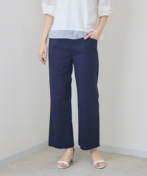 KATHARINE ROSS(キャサリンロス)の「【接触冷感】麻混フレアパンツ(その他パンツ・レディース・グリーン/ネイビー・MEDIUM/LARGE)」の9枚目の写真