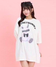 センターバックレースアップTシャツ