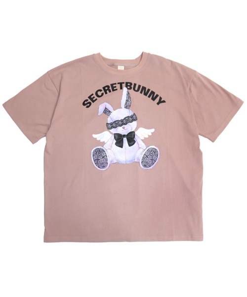 Secret Honey(シークレットハニー)の「センターバックレースアップTシャツ(Tシャツ/カットソー・レディース・オフホワイト/ピンク/ブラック・FREE)」の1枚目の写真