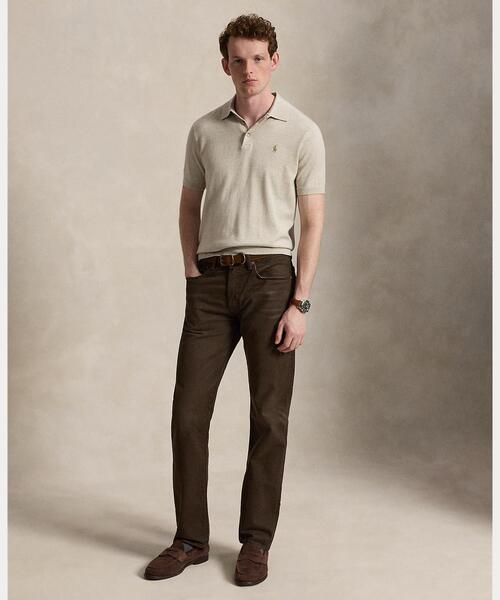 POLO RALPH LAUREN(ポロ ラルフ ローレン)の「コットン ポロカラー セーター(ニット/セーター・メンズ・ブラウン・L/M/S/XS/XXL/XL)」の3枚目の写真