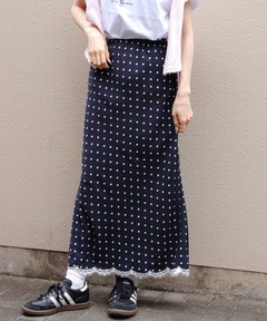 スカート POLKA DOT LEAVERS LACE SKIRT THE SHINZONE/シンゾーン ポルカドットリーバーズレーススカート POLKA