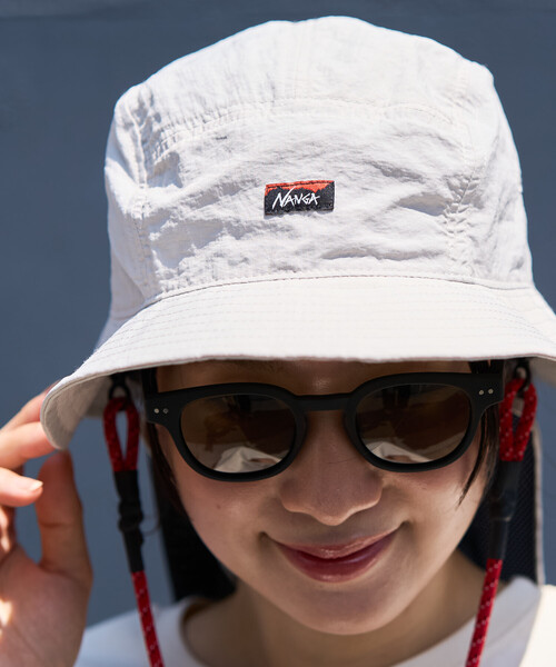 NANGA(ナンガ)の「NANGA/ナンガ NYLON TUSSER SUNSHADE HAT / ナイロンタッサー サンシェードハット(ハット・メンズ・ベージュ/イエロー/ブラック/アイボリー/ライトグリーン・ONE SIZE)」の6枚目の写真