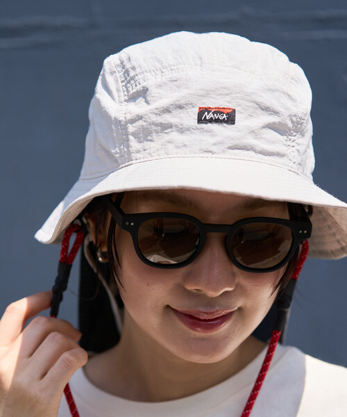 NANGA(ナンガ)の「NANGA/ナンガ NYLON TUSSER SUNSHADE HAT / ナイロンタッサー サンシェードハット(ハット・メンズ・ベージュ/イエロー/ブラック/アイボリー/ライトグリーン・ONE SIZE)」の7枚目の写真