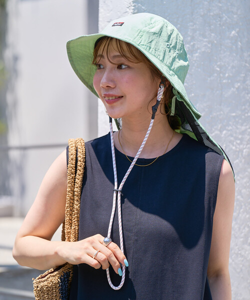 NANGA(ナンガ)の「NANGA/ナンガ NYLON TUSSER SUNSHADE HAT / ナイロンタッサー サンシェードハット(ハット・メンズ・ベージュ/イエロー/ブラック/アイボリー/ライトグリーン・ONE SIZE)」の10枚目の写真