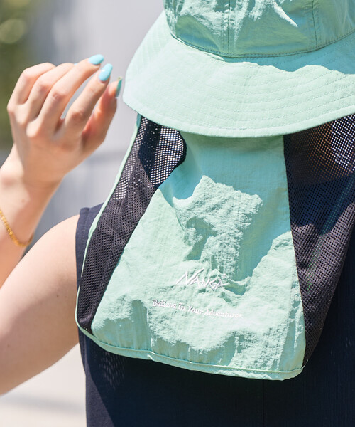 NANGA(ナンガ)の「NANGA/ナンガ NYLON TUSSER SUNSHADE HAT / ナイロンタッサー サンシェードハット(ハット・メンズ・ベージュ/イエロー/ブラック/アイボリー/ライトグリーン・ONE SIZE)」の12枚目の写真