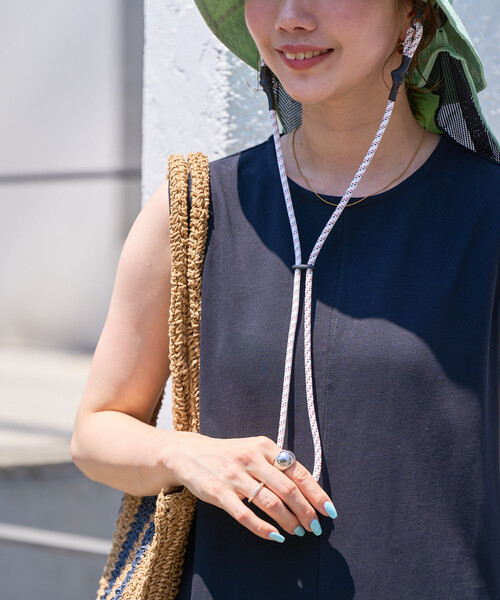 NANGA(ナンガ)の「NANGA/ナンガ NYLON TUSSER SUNSHADE HAT / ナイロンタッサー サンシェードハット(ハット・メンズ・ベージュ/イエロー/ブラック/アイボリー/ライトグリーン・ONE SIZE)」の13枚目の写真