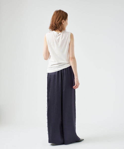 VERMEIL par iena（ヴェルメイユパーイエナ）の「Side Lace リラックスパンツ（その他パンツ・レディース・ホワイト系その他/ネイビー・36/38）」の12枚目の写真