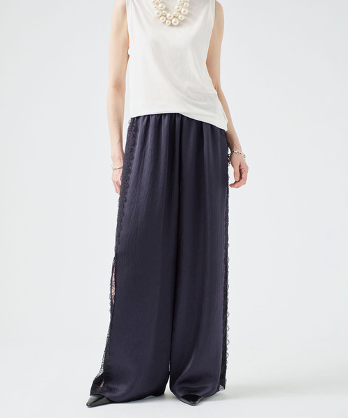 VERMEIL par iena（ヴェルメイユパーイエナ）の「Side Lace リラックスパンツ（その他パンツ・レディース・ホワイト系その他/ネイビー・36/38）」の13枚目の写真