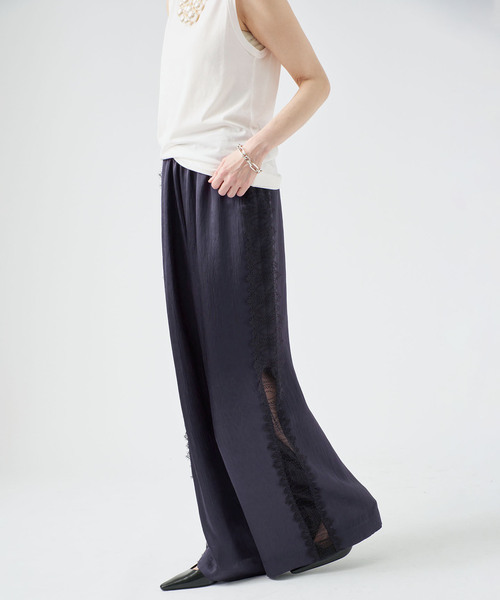 VERMEIL par iena（ヴェルメイユパーイエナ）の「Side Lace リラックスパンツ（その他パンツ・レディース・ホワイト系その他/ネイビー・36/38）」の14枚目の写真