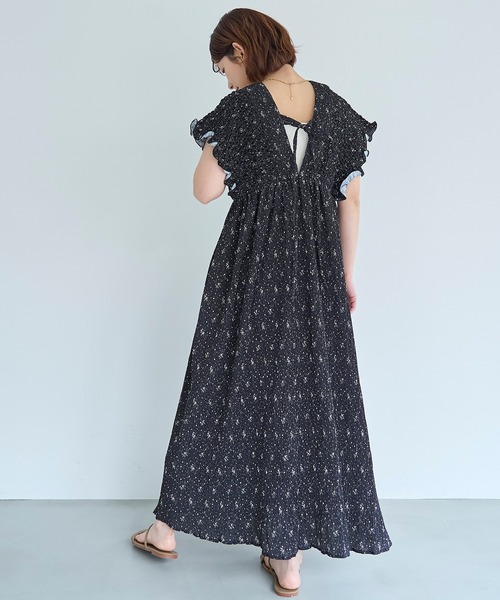 mil(ミル)の「小花柄 シャーリングワンピース【587232】(ワンピース・レディース・ブラウン/ブラック・S/XS)」の20枚目の写真