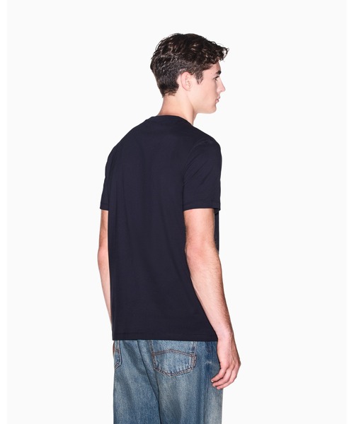 ARMANI EXCHANGE(アルマーニエクスチェンジ)の「【A|X アルマーニ エクスチェンジ】<オンライン限定>AXロゴ レギュラーフィット 半袖クルーネックTシャツ/REGULAR(Tシャツ/カットソー・メンズ・ダークネイビー/オフホワイト・LARGE/MEDIUM/SMALL/X-LARGE/X-SMALL/XX-LARGE)」の4枚目の写真