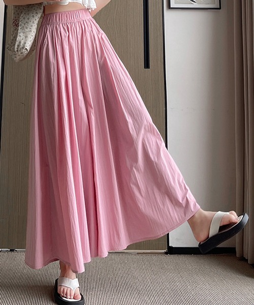 DAY CLOSET(デイ クローゼット)の「【ウエスト幅広ゴム/タック入り】スカートライクなボリューム感。イージー ガウチョ パンツ レディース(その他パンツ・レディース・ベージュ/ライトブルー/ブラック/グレー/グレイッシュベージュ/ピンク系その他・S/M/L)」の6枚目の写真