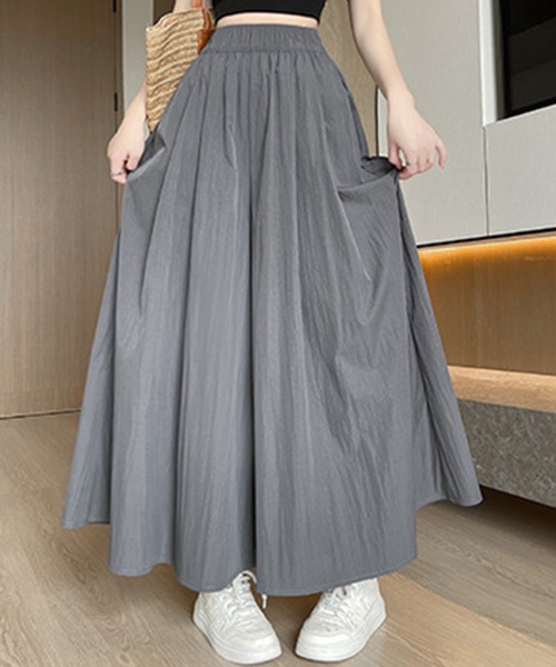 DAY CLOSET(デイ クローゼット)の「【ウエスト幅広ゴム/タック入り】スカートライクなボリューム感。イージー ガウチョ パンツ レディース(その他パンツ・レディース・ベージュ/ライトブルー/ブラック/グレー/グレイッシュベージュ/ピンク系その他・S/M/L)」の18枚目の写真