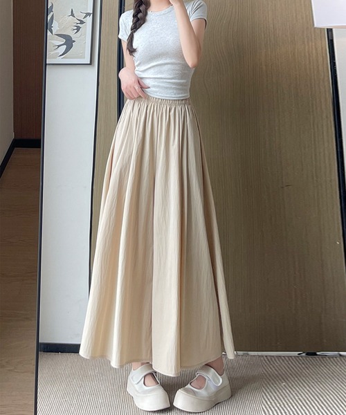 DAY CLOSET(デイ クローゼット)の「【ウエスト幅広ゴム/タック入り】スカートライクなボリューム感。イージー ガウチョ パンツ レディース(その他パンツ・レディース・ベージュ/ライトブルー/ブラック/グレー/グレイッシュベージュ/ピンク系その他・S/M/L)」の22枚目の写真